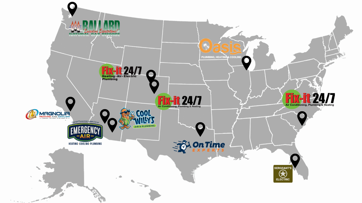 Map of FixIt Group Brands