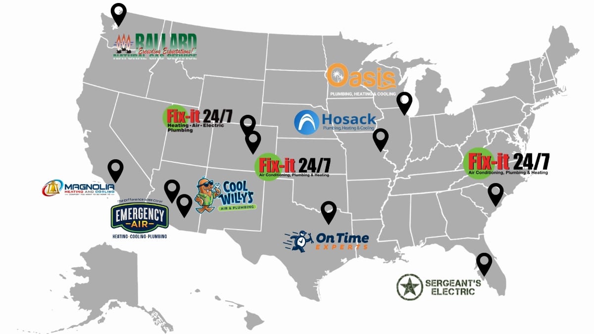Map of Fix-It Group Brands