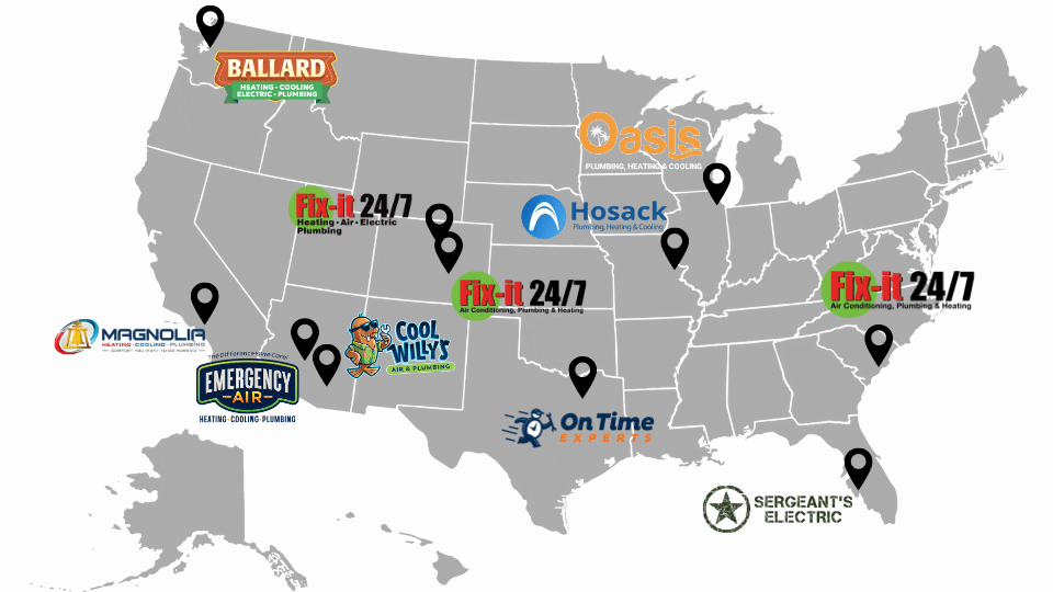 Map of Fix-It Group Brands